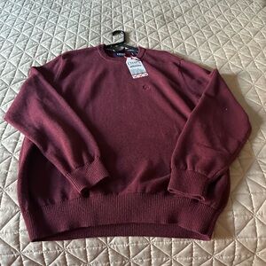Chaps Deep Red Crewneck Sweater
